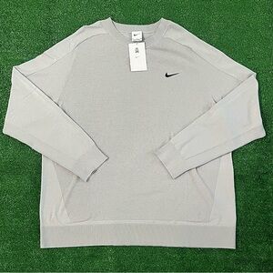 ($130) Nike Tiger Woods TW Mens Knit Golf Sweater Mens 2XL Light Grey DR5291-077